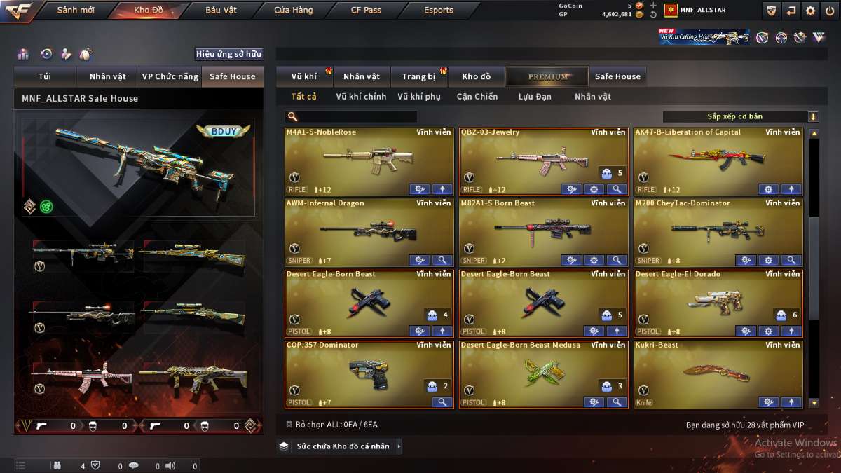 shop acc cf uy tin gia re